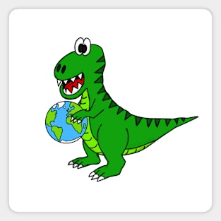 Earth Day Dinosaur T-Rex Environmentalist Funny Magnet